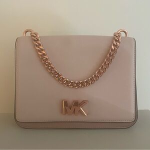 Michael Kors Pink Crossbody Bag with Removable Strap and MK Logo